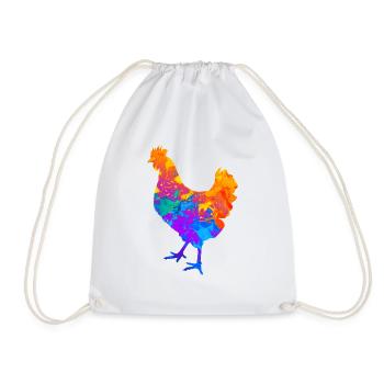 Poulets poulets éleveur de poulet - Sac de sport léger - blanc - Devant