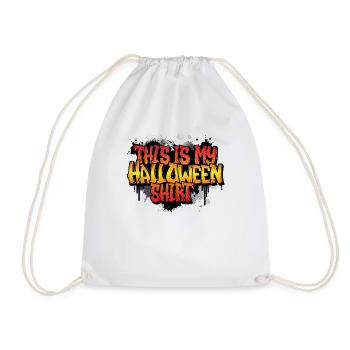 Halloween Party Outfit Kostüm Damen Herren - Turnbeutel - Weiß - Vorne