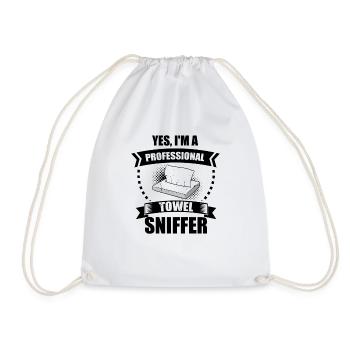 Lustig, ich bin ein professioneller Handtuch Sniffer Snif Test - Turnbeutel - Weiß - Vorne