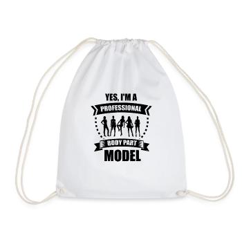 Humoristique Je suis Professionnel Partie Du Corps Modèle Produit - Sac de sport léger - blanc - Devant