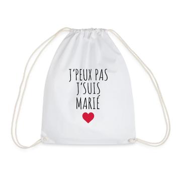 Mari , Femme , Mariage , Marié , Epoux , Epouse - Sac de sport léger - blanc - Devant