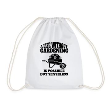 Garden gift orchard gardener hobby gardener - Drawstring Bag - white - Front