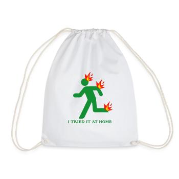 I tried it at home I tried it at home - Drawstring Bag - white - Front