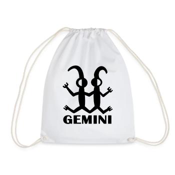 Horoscope des Gémeaux du zodiaque des Gémeaux - Sac de sport léger - blanc - Devant