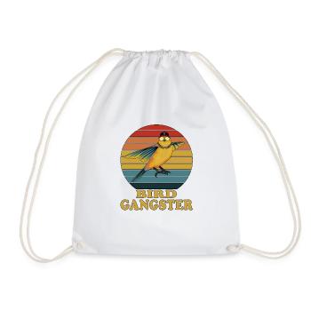 Bird Gangster - Bird Nerd - Funny Birdwatcher - Turnbeutel - Weiß - Vorne