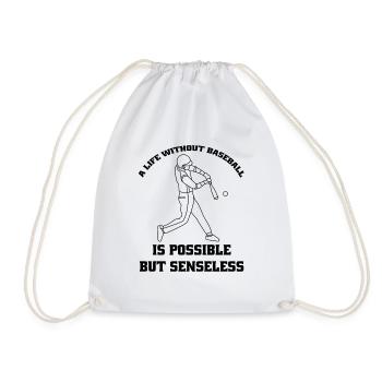 Baseball Geschenk Baseballspiel Baseballliebhaber - Turnbeutel - Weiß - Vorne