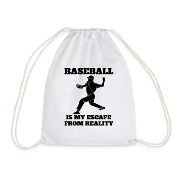 Baseball Geschenk Baseballspiel Baseballliebhaber - Turnbeutel - Weiß - Vorne