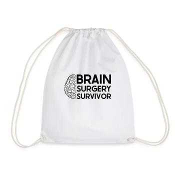 Brain Surgery Joke Brain Surgery Awareness Gift - Drawstring Bag - white - Front