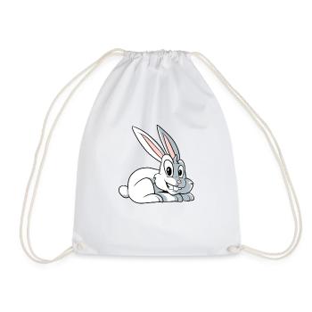 Lapin mignon - Sac de sport léger - blanc - Devant