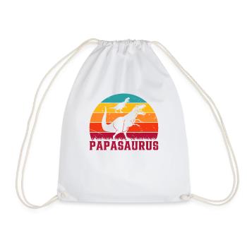 Papasaurus Papa Dinosaure - Papa Saurus Papa Dino - Sac de sport léger - blanc - Devant