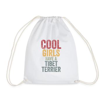 Les filles cool ont un tibet terrier - Sac de sport léger - blanc - Devant