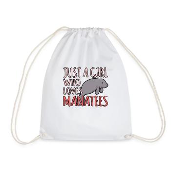 Manatee - Drawstring Bag - white - Front