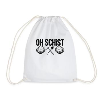 Funny geologist on a stone hunt - Drawstring Bag - white - Front