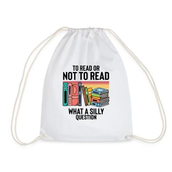 Humorous To Read Learning Studying Educational - Drawstring Bag - white - Front