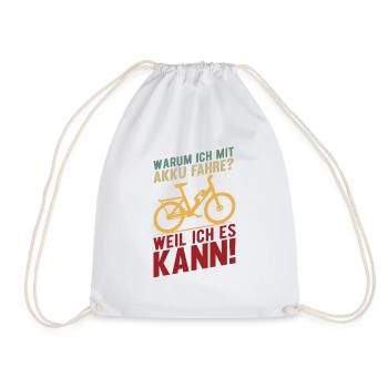 Vélo de montagne électrique E-Bike Vélo eBike - Sac de sport léger - blanc - Devant