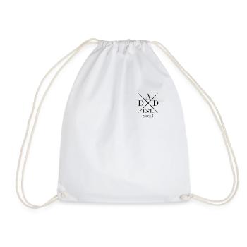 Dad est. 2023 expectant fathers family parents - Drawstring Bag - white - Front