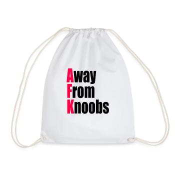 Gaming Afk drôle en disant Loin de Knoobs Noob - Sac de sport léger - blanc - Devant