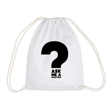 Hilarious Ask A Question Sharing Knowledge Data - Drawstring Bag - white - Front