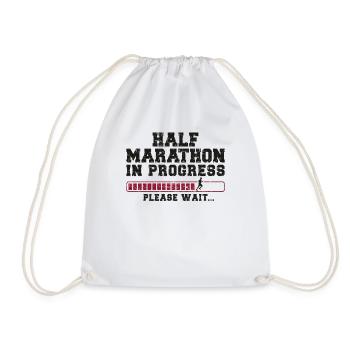 Running Runner Half Marathon - Turnbeutel - Weiß - Vorne