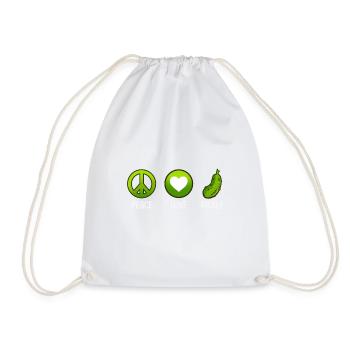 Peace Love Pickle Funny Dill Pickles Ball Vegan - Sac de sport léger - blanc - Devant