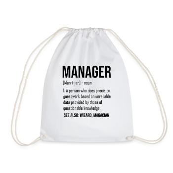 Humorous Manager Supervisor Administrator - Drawstring Bag - white - Front