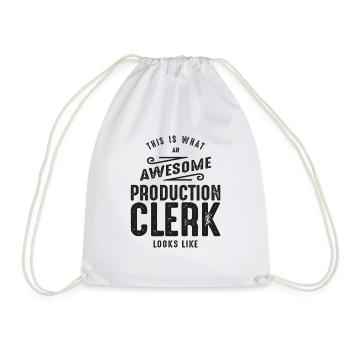 Super travail de commis à la production - Sac de sport léger - blanc - Devant