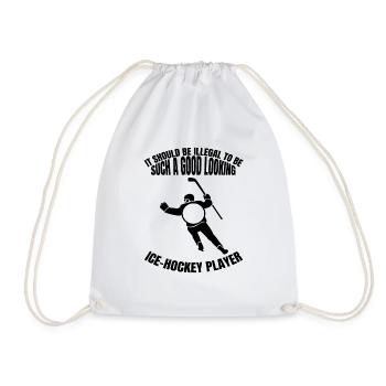 Eishockeyteam Eishockey Wintersport Geschenk - Turnbeutel - Weiß - Vorne