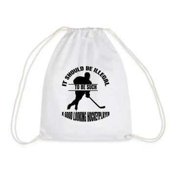 Eishockey Wintersport Eishockeyteam Geschenk - Turnbeutel - Weiß - Vorne