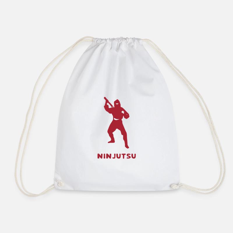 Ninjutsu Outfit for Martial Arts Fighters - Drawstring Bag - white