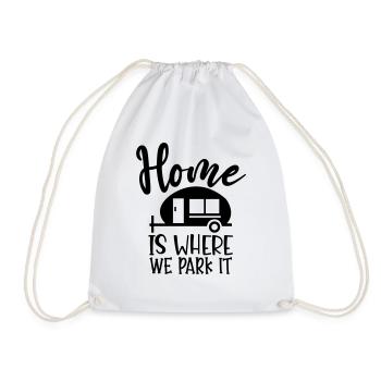 3 home is where we park it - Turnbeutel - Weiß - Vorne