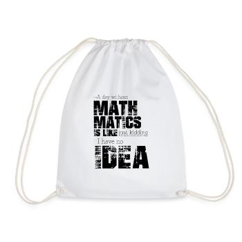 Mathematics - Drawstring Bag - white - Front