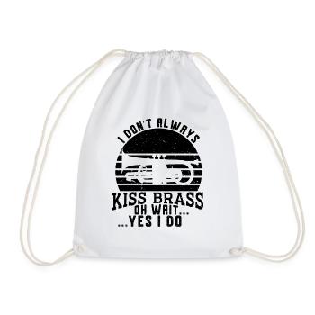 Trumpeter Trumpet Instrument Brass Music - Drawstring Bag - white - Front