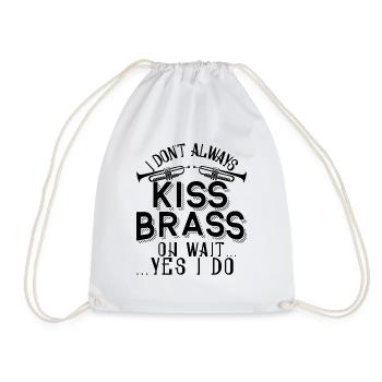 Trumpeter Trumpet Instrument Brass Music - Drawstring Bag - white - Front