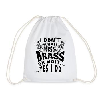 Trumpeter Trumpet Instrument Brass Music - Drawstring Bag - white - Front