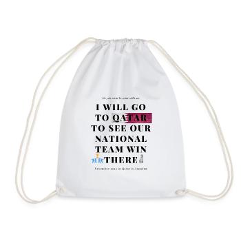 Go to Qatar - Drawstring Bag - white - Front
