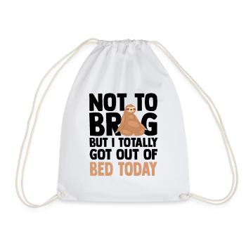 Hilarant de ne pas se vanter mais totalement hors du lit - Sac de sport léger - blanc - Devant