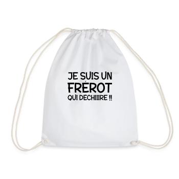 Frère Frangin Frere Naissance Bébé Frérot - Sac de sport léger - blanc - Devant