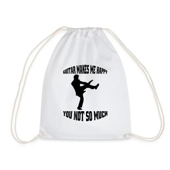 Guitarist Music Musician Guitarist Band Guitar - Drawstring Bag - white - Front