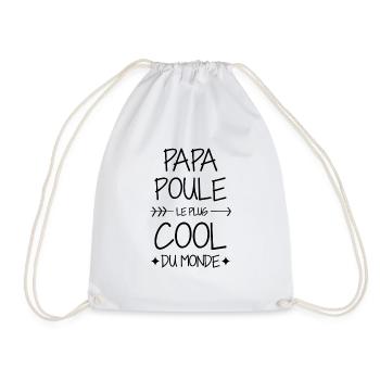 Papa Fête des Pères Naissance Bébé Anniversaire - Sac de sport léger - blanc - Devant