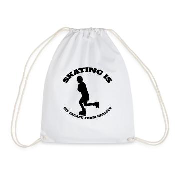 Roller Skating Inline Skating Skater Inline Skating Gift - Drawstring Bag - white - Front