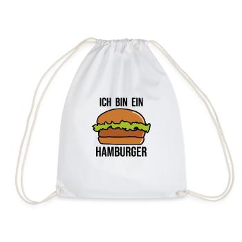 Ich bin ein Hamburger - Hamburger Burger - Turnbeutel - Weiß - Vorne
