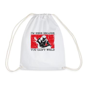 Welder Welding Vintage I'm Here - Turnbeutel - Weiß - Vorne