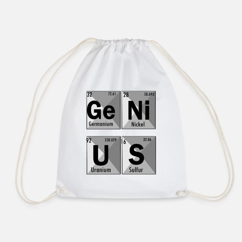 Genius mit Chemieanekdote - Turnbeutel - Weiß
