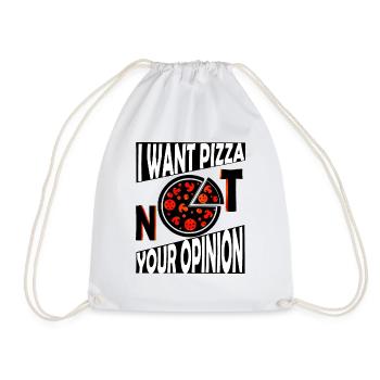 Je veux de la pizza, pas entendre votre opinion - Sac de sport léger - blanc - Devant