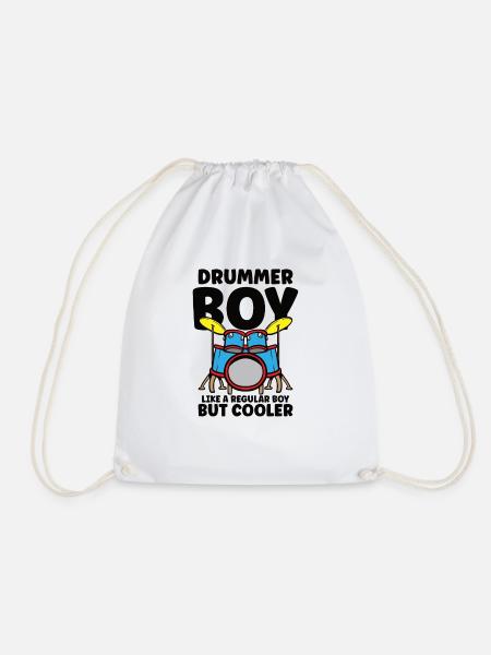 Schlagzeuger Drums Music Drum Set Drumming - Turnbeutel - Weiß