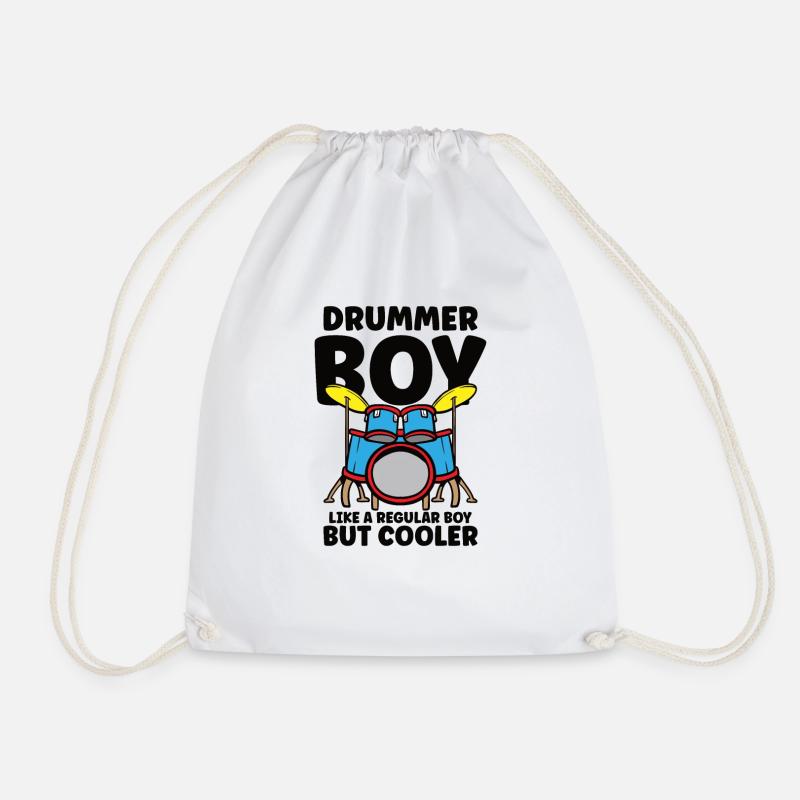 Schlagzeuger Drums Music Drum Set Drumming - Turnbeutel - Weiß