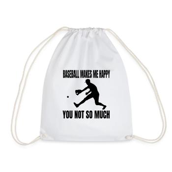 Baseball Gift Baseball Lovers Baseball Game - Drawstring Bag - white - Front