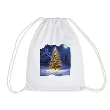 Christmas motif - Drawstring Bag - white - Front