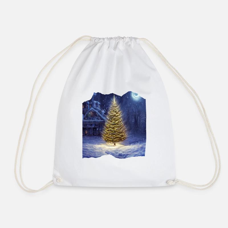 Christmas motif - Drawstring Bag - white