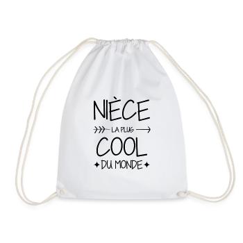 Nièce / Neveu / Oncle / Tante - Sac de sport léger - blanc - Devant